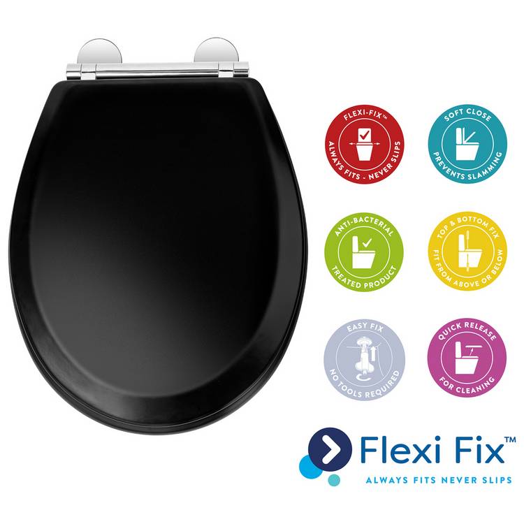 Croydex Lene Moulded Wood Toilet Seat 0