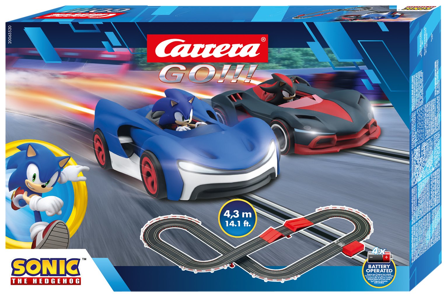 Carrera Go!!! Sonic The Hedgehog 4.3M Slot Racing Set