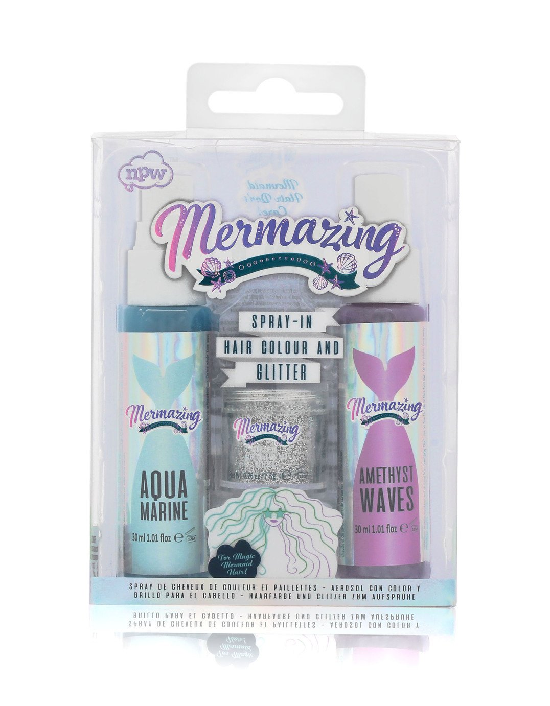 NPW Mermaid Spray-In Hair Duo with Glitter