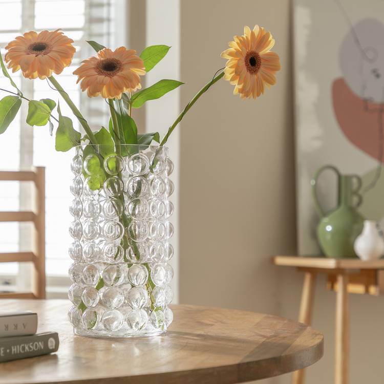 Habitat Tall Bobble Glass Vase - Clear 0