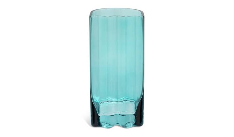 Habitat 60 Wiggle Glass Vase - Small - Blue