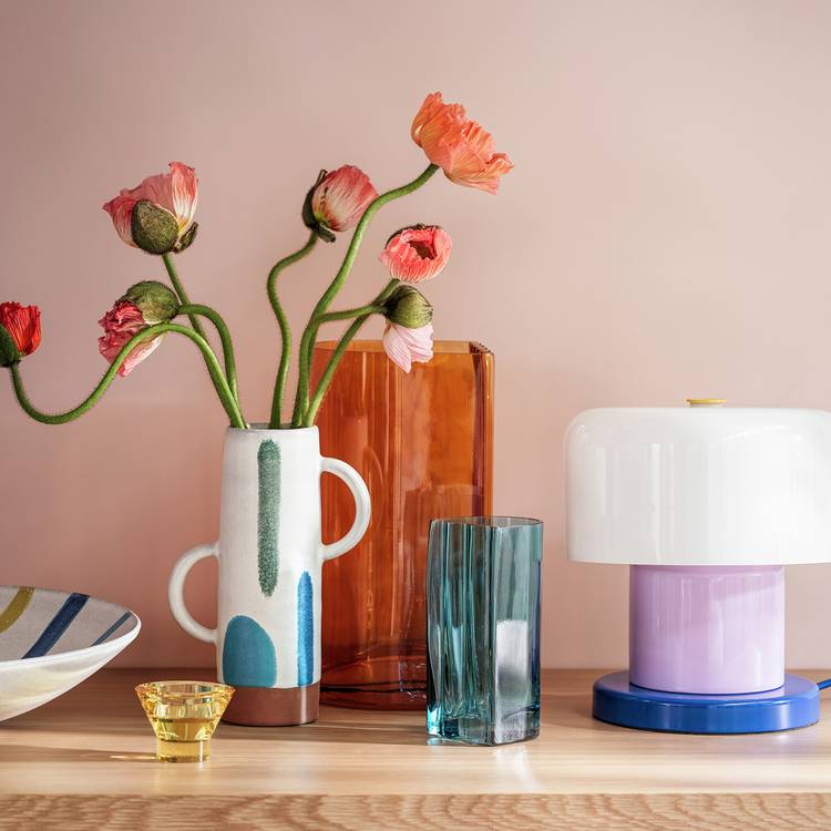 Habitat 60 Wiggle Glass Vase - Small - Blue 0