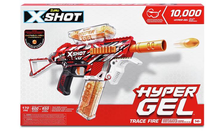 X-Shot Hyper Gel Trace Fire Blaster (10,000 Hyper Gel Pellets