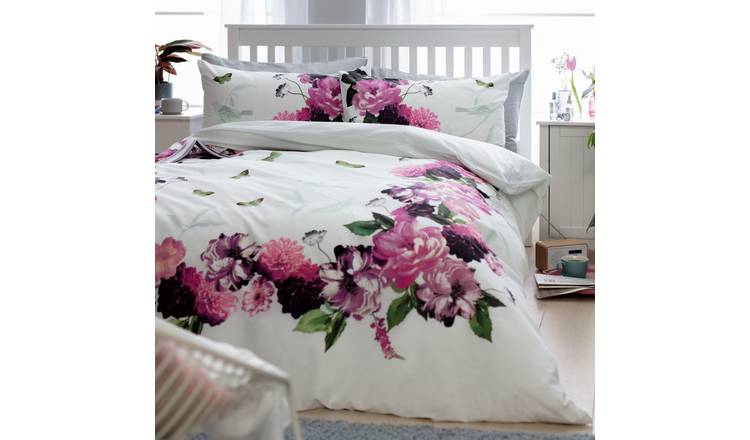 Buy Argos Home Mint Peony Bedding Set Superking Duvet Cover