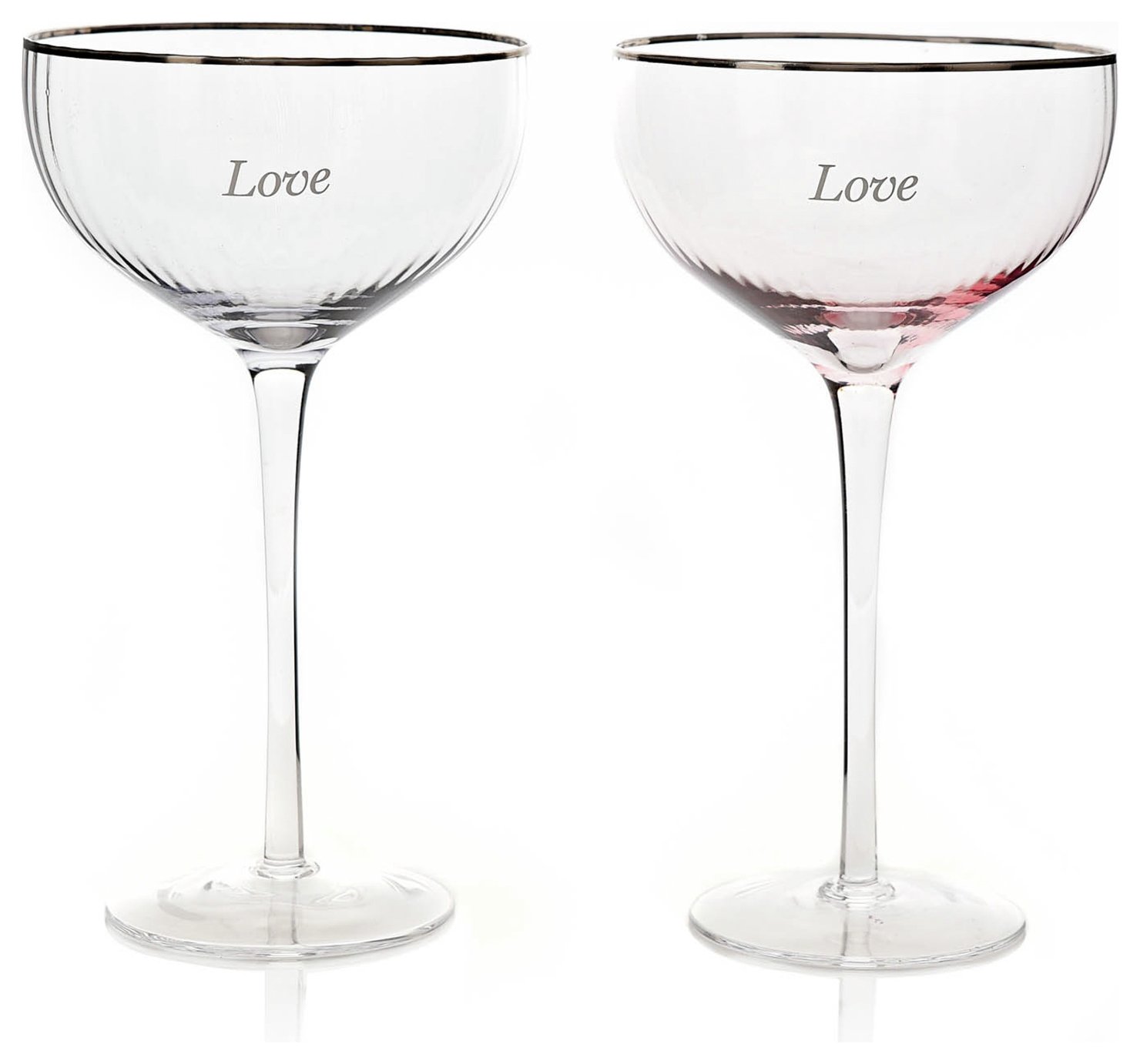 Amore Set of 2 Love Coupe Champagne Glasses
