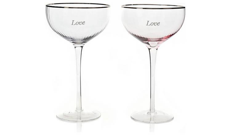 Amore Set of 2 Love Coupe Champagne Glasses