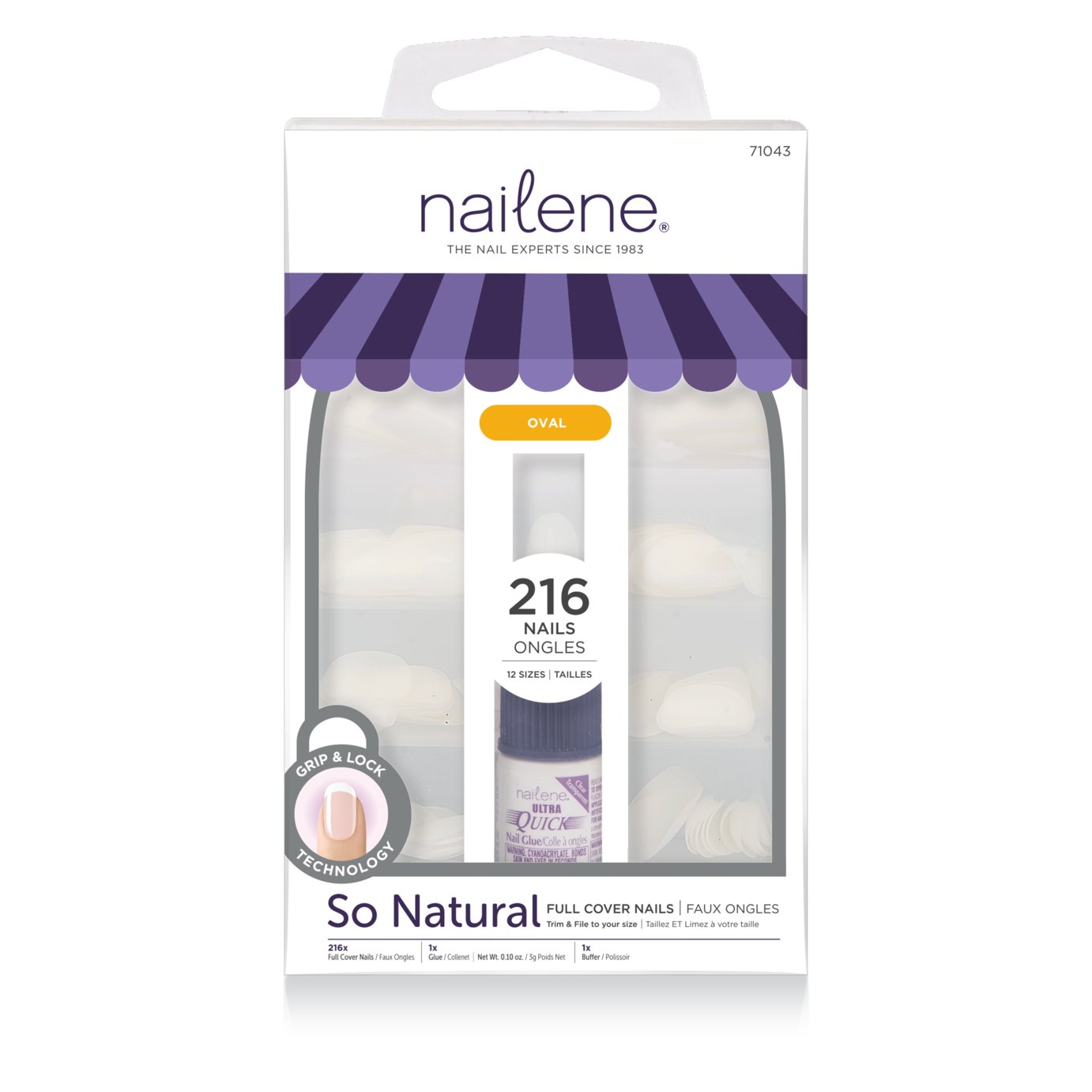 Nailene Full Cover Oval Nail - Neutral