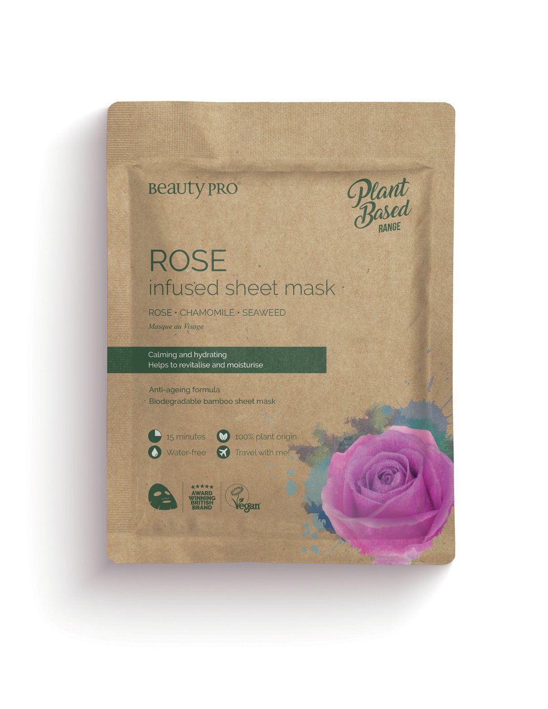 BeautyPro Rose Infused Sheet Face Mask