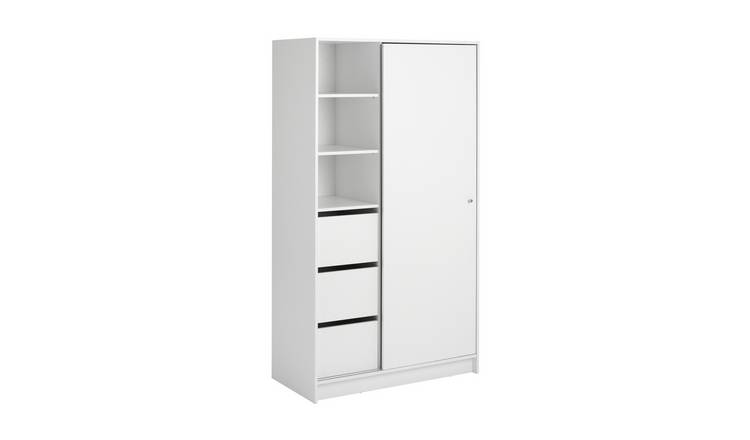 Argos Home Malibu 1 Door Sliding Wardrobe - White