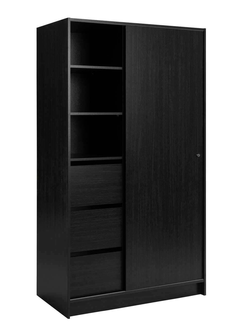 Argos Home Malibu 1 Door Sliding Wardrobe - Black