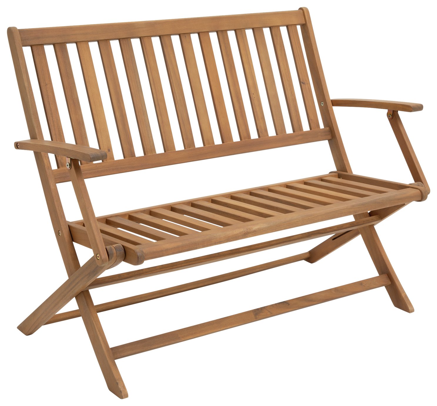 Argos Home Newbury 2 Seater Folding Wooden Garden Bench 