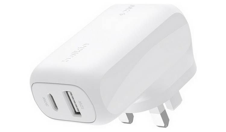 Belkin 42W USB-C and USB-A Dual Port Charger - White