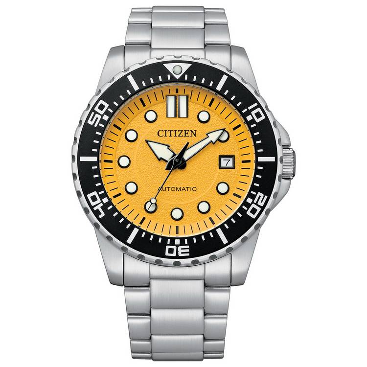 Citizen Men's Yellow Dial Auto Sport Bracelet Watch 0