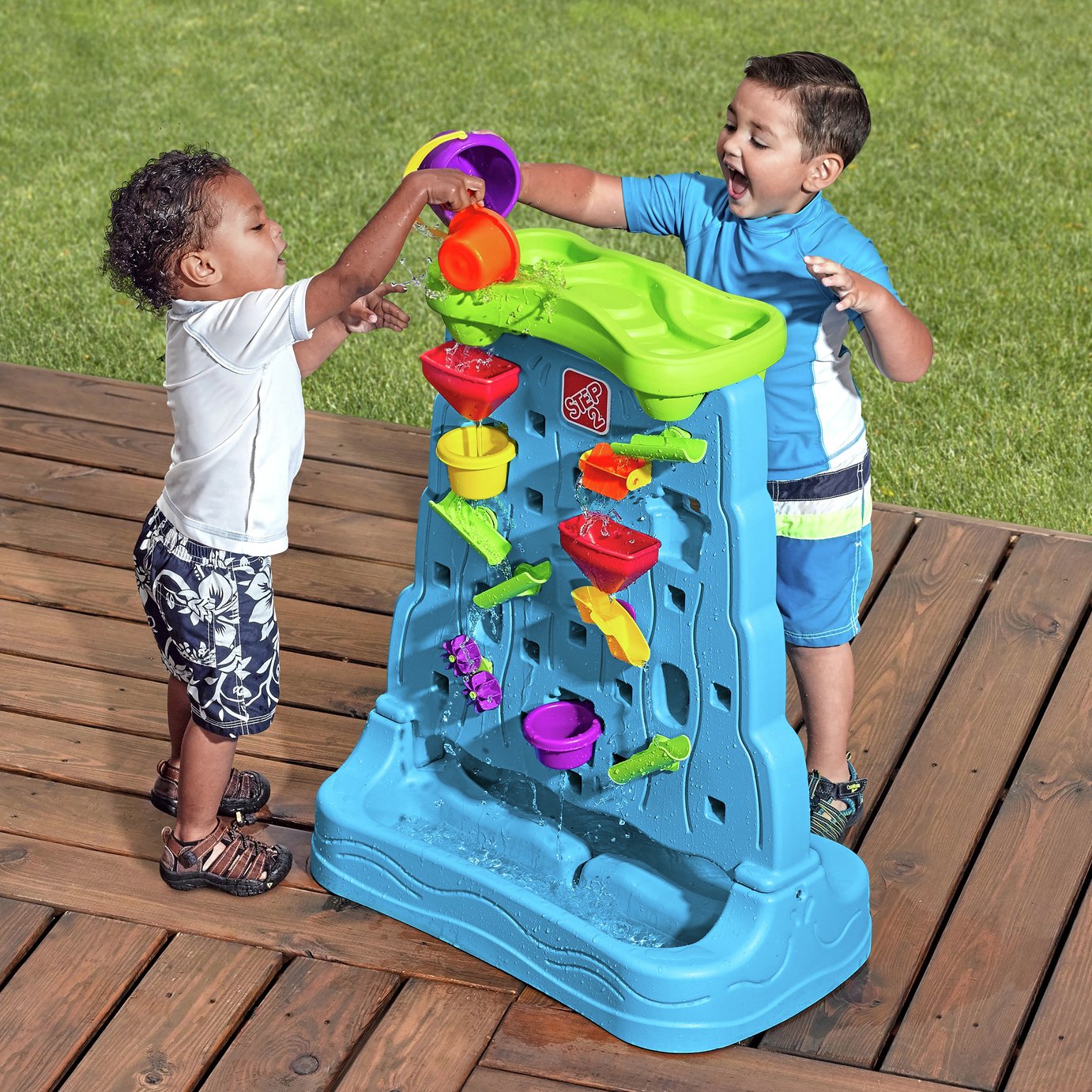 step2 waterfall water table discovery wall