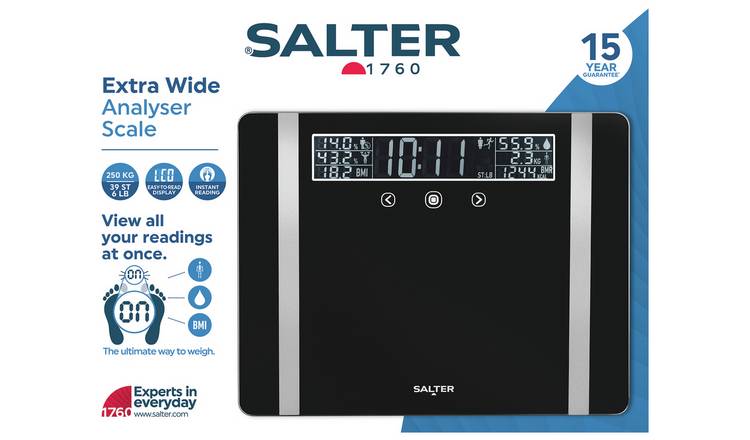 Buy Salter Extra Wide Analyser Bathroom Scale Black Argos