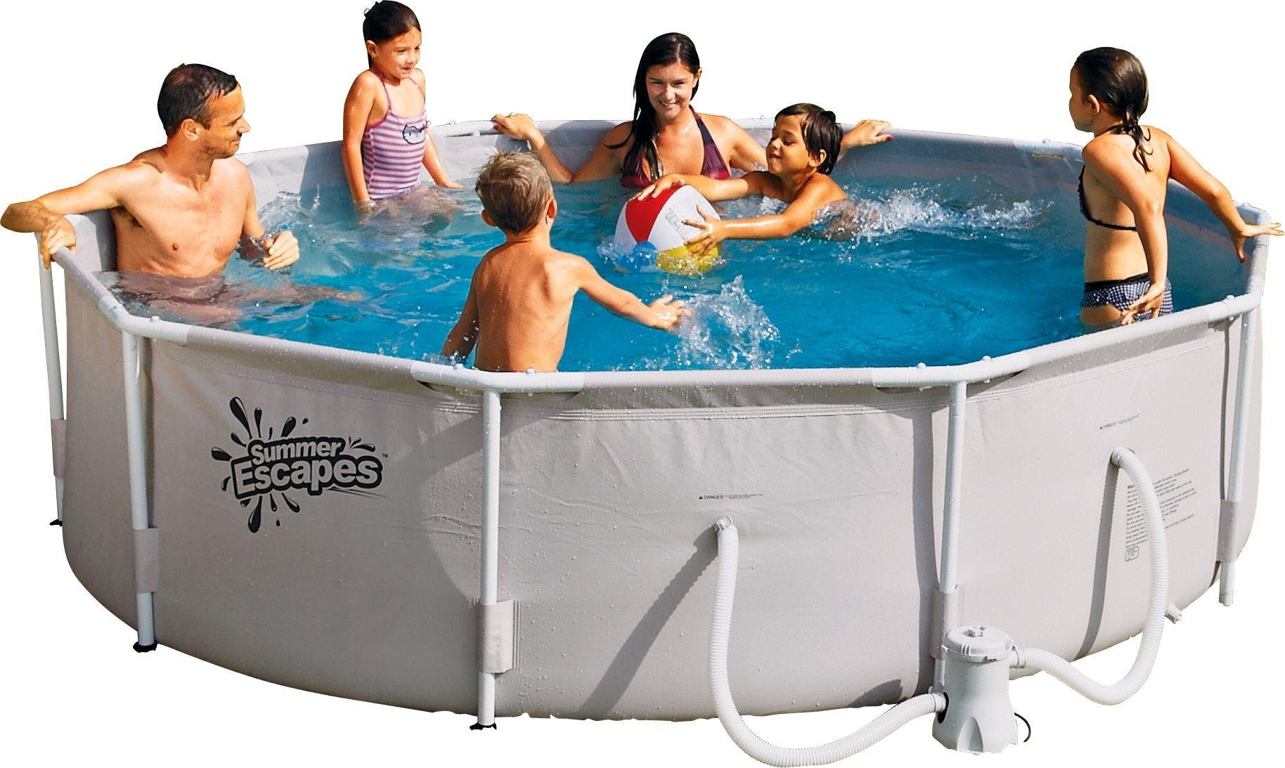 Summer Waves 10ft Round Frame Family Pool - 10ft - 4792L