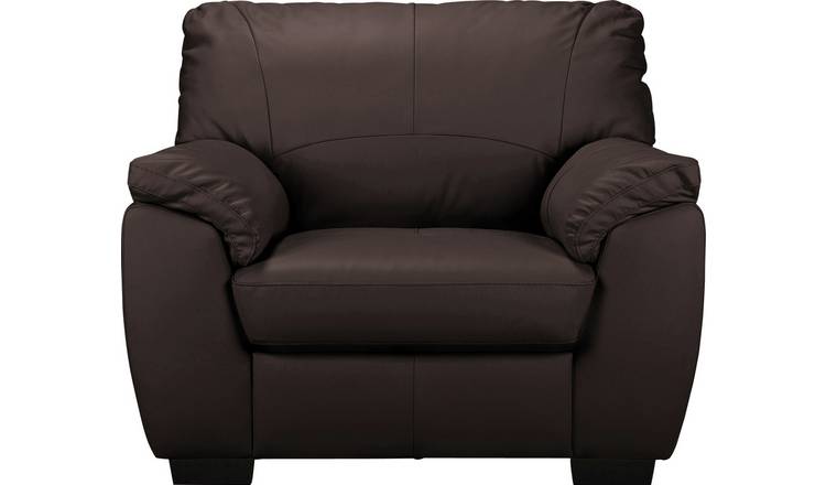 Black leather best sale recliner chair argos