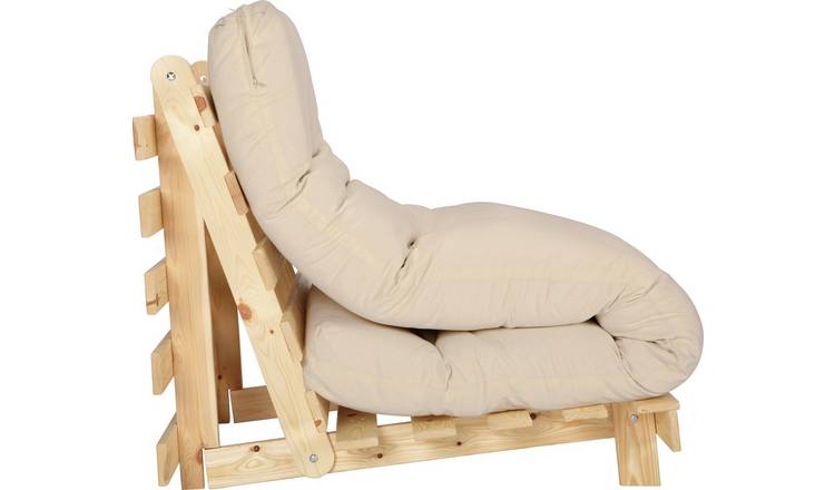Argos Home Single Futon Sofa Bed with Mattress - Natural