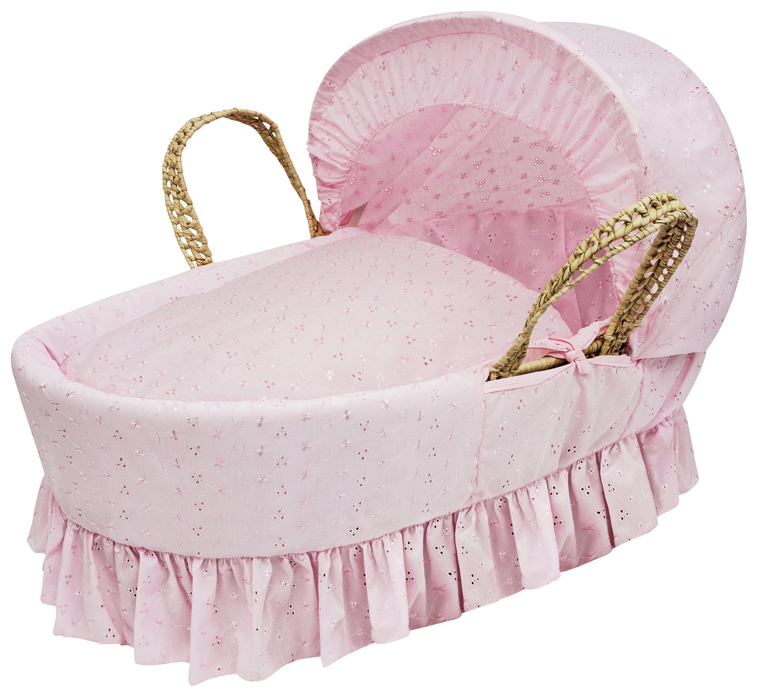 Kinder Valley Pink Broderie Anglaise Moses Basket review