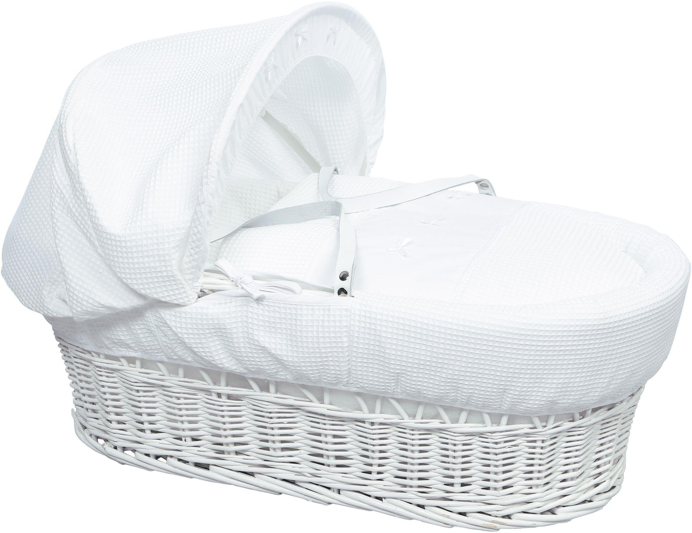 Kinder Valley White Waffle White Wicker Moses Basket review