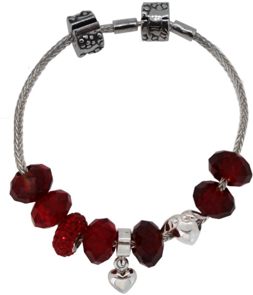 Miss Glitter S.Silver Kids Red Made-Up Bracelet with Box