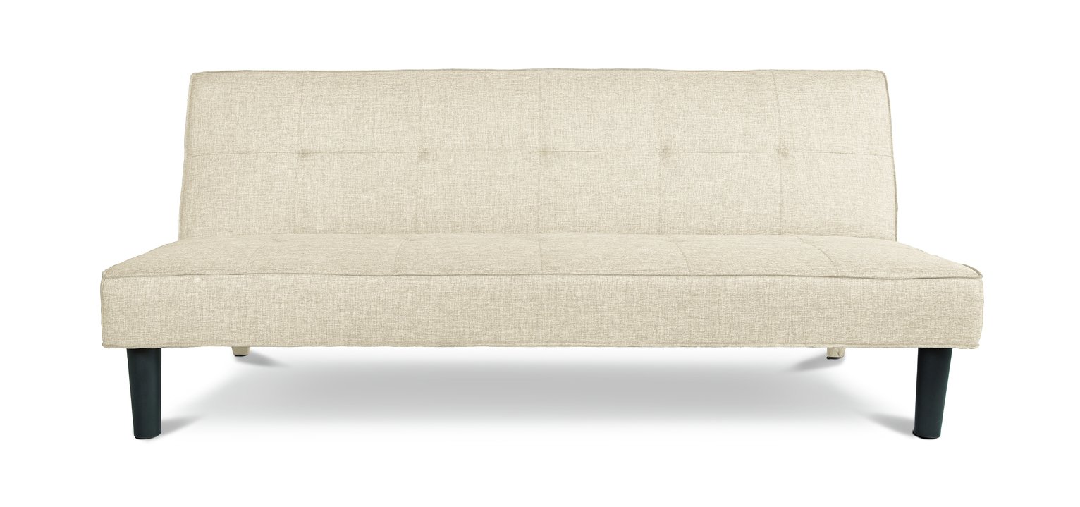 Habitat Patsy 3 Seater Fabric Clic Clac Sofa Bed -Natural