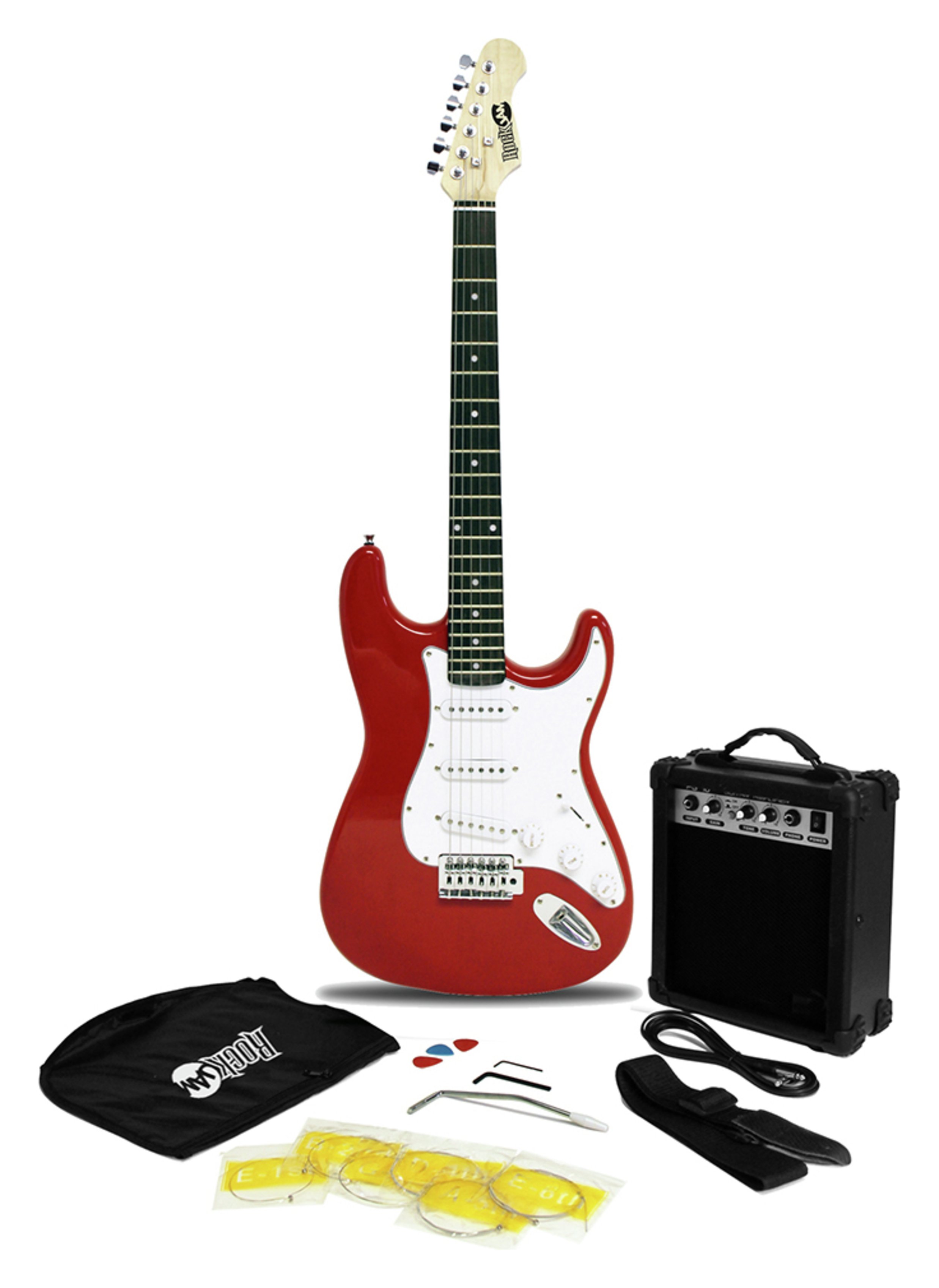 Rockburn Electric Guitar Pack - Red