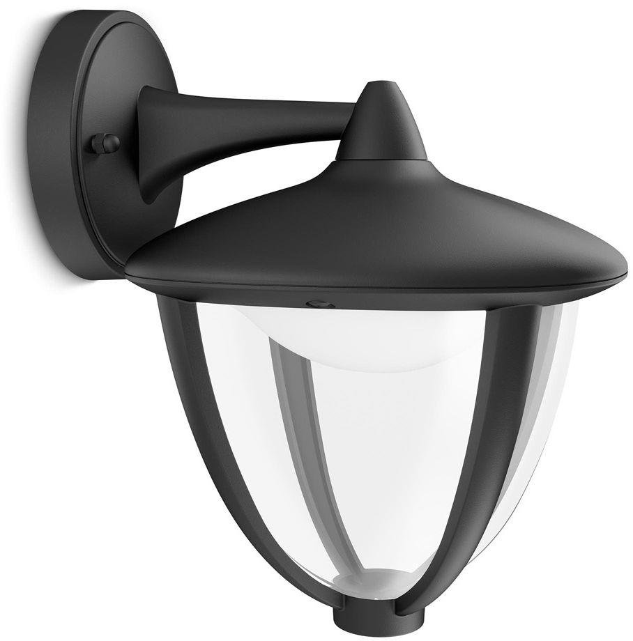 Philips myGarden Robin LED Wall Down Lantern - Black