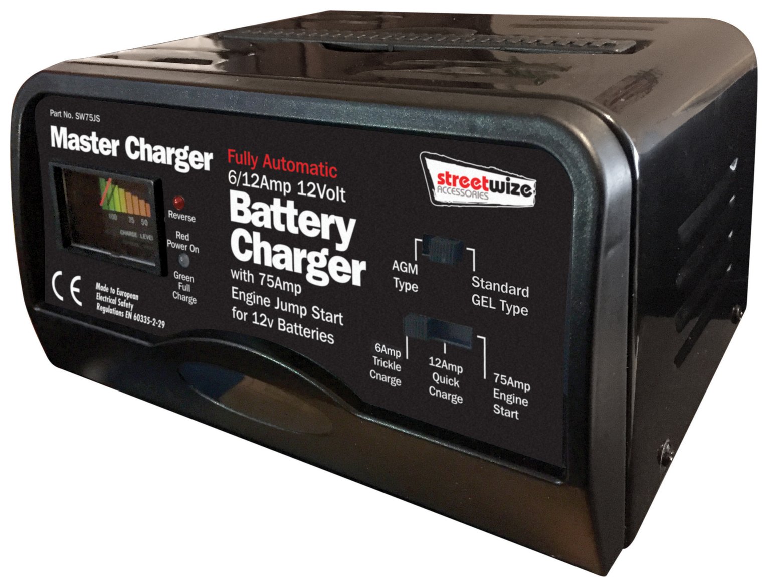 Streetwize 75amp 12V Battery Charger with Jump Start Reviews