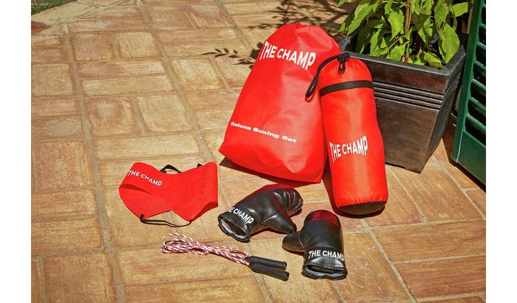 Chad Valley New 5 Piece Boxing Rope And Train With The Punch Bag And Boxing Set 