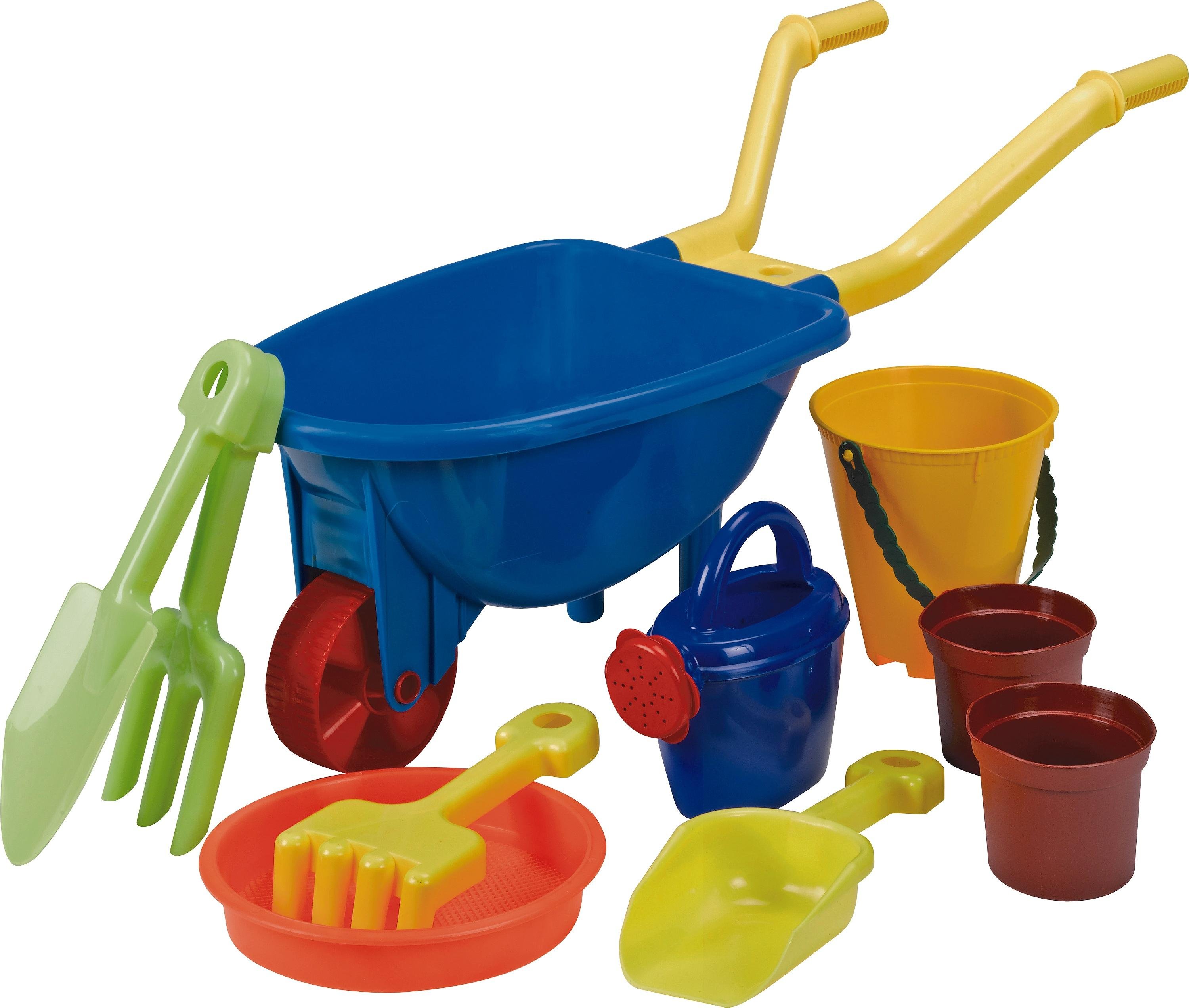 childrens wheelbarrow set