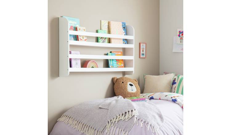 Habitat Kids Scandinavia Wall Mounted Wide Shelf - White