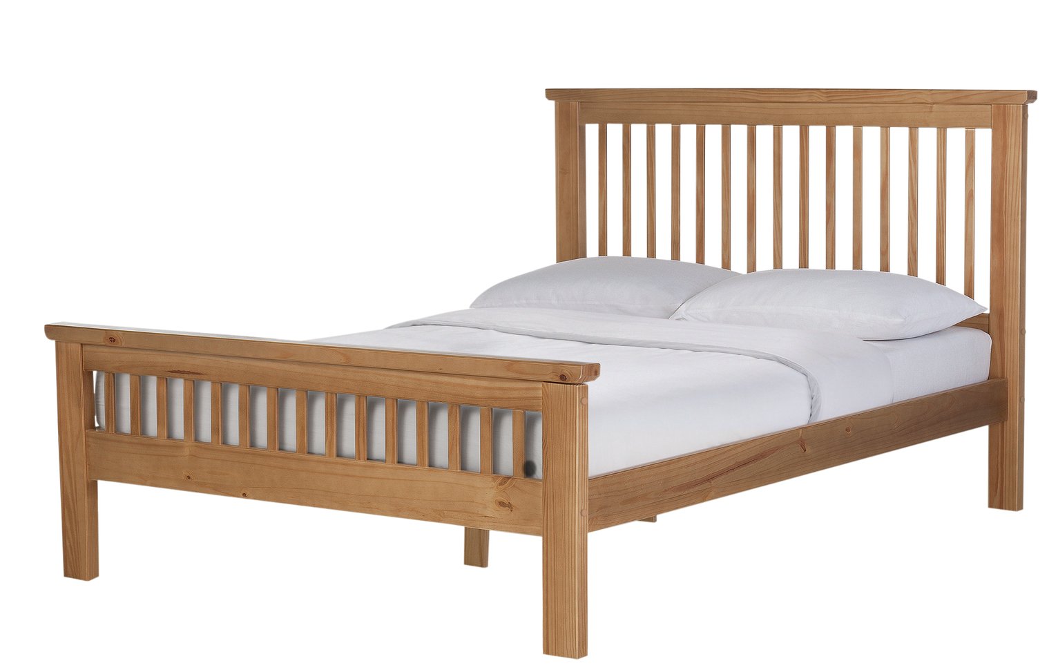 Argos Home Aubrey Kingsize Wooden Bed Frame - Oak Stain