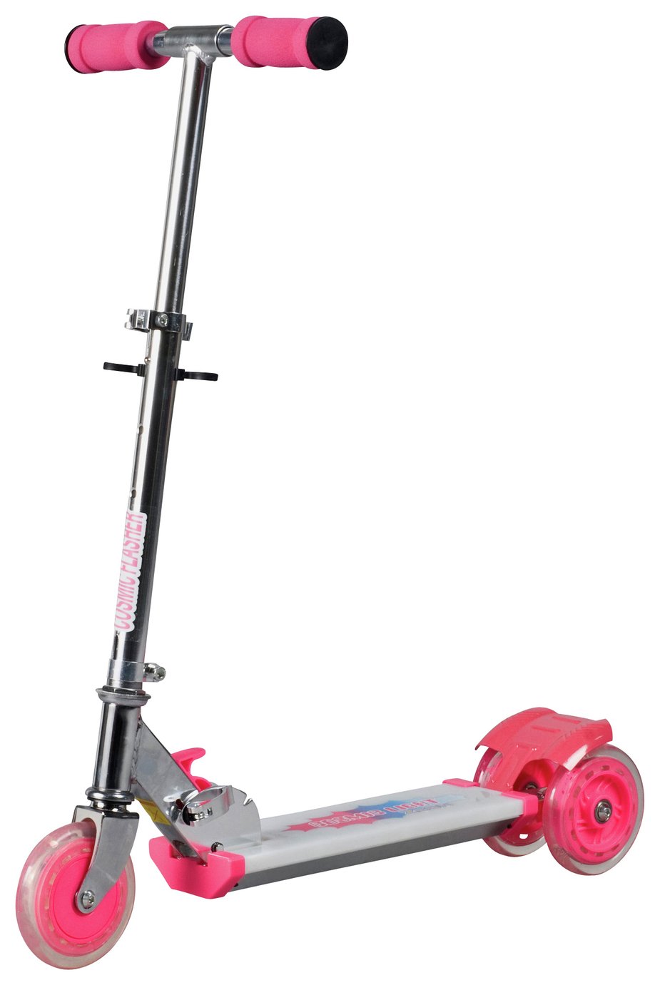 Cosmic Light Flashing Tri-Scooter - Pink