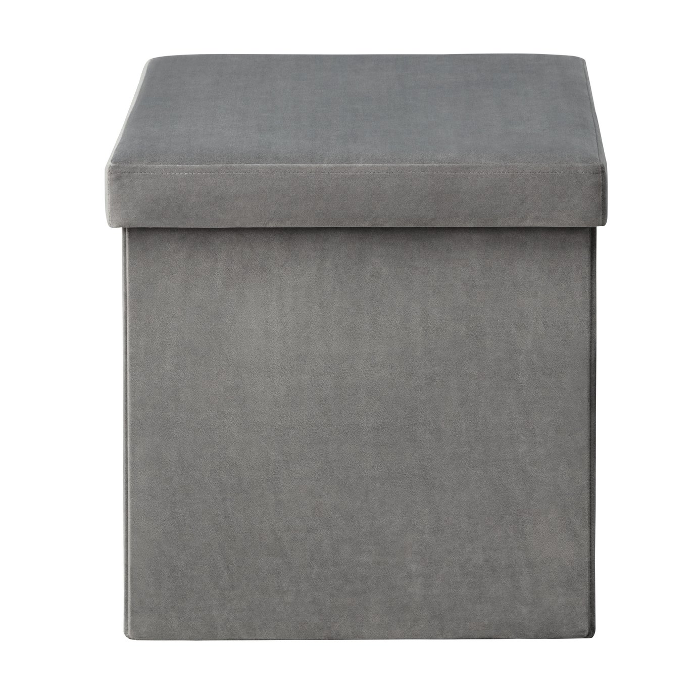 Argos Home Tilly Small Velvet Ottoman - Grey