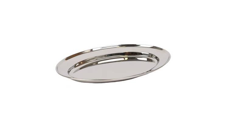 Argon Tableware Oval Stainless Steel Serving Platter