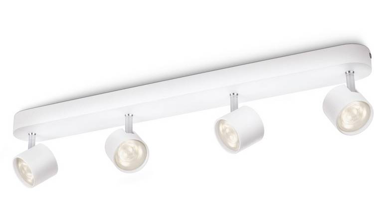 Buy Philips 4 LED Spotlight Ceiling Bar - White | Ceiling | Argos