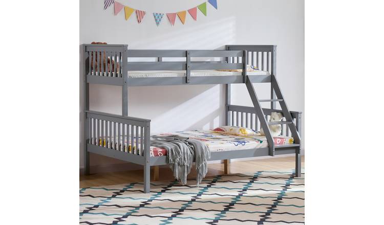 Vida Designs Milan Triple Sleeper Bunk Bed Frame - Grey