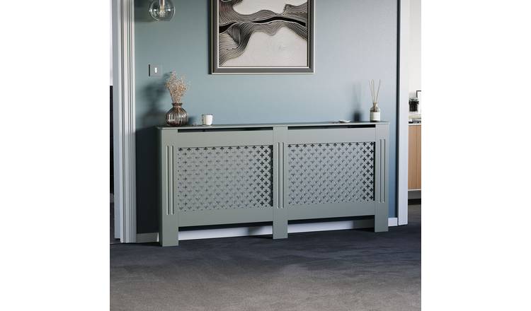 Vida Designs Oxford Extra Large Radiator Cover - Olive Grey