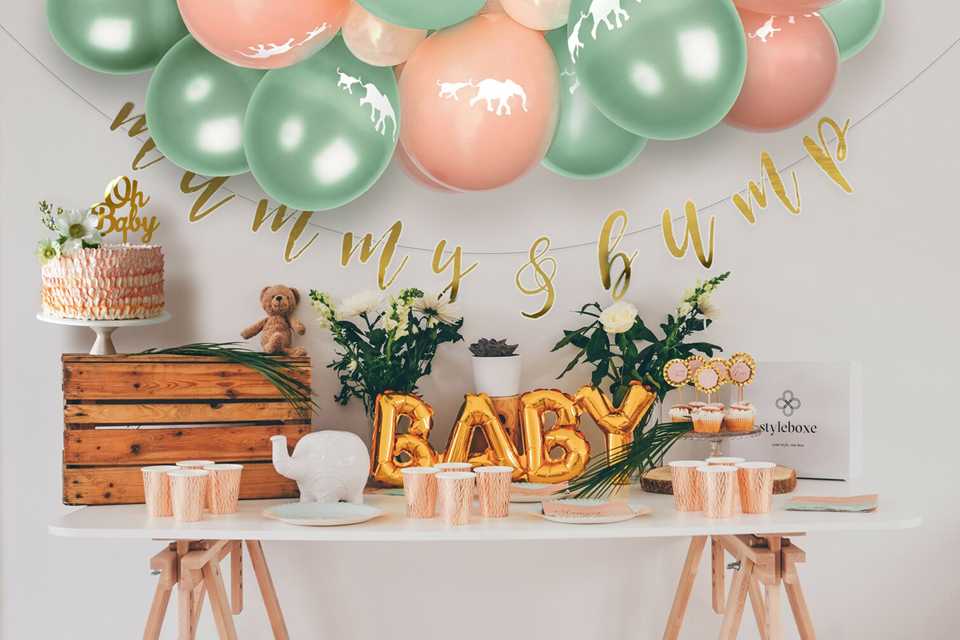 Baby shower decorations and themes.