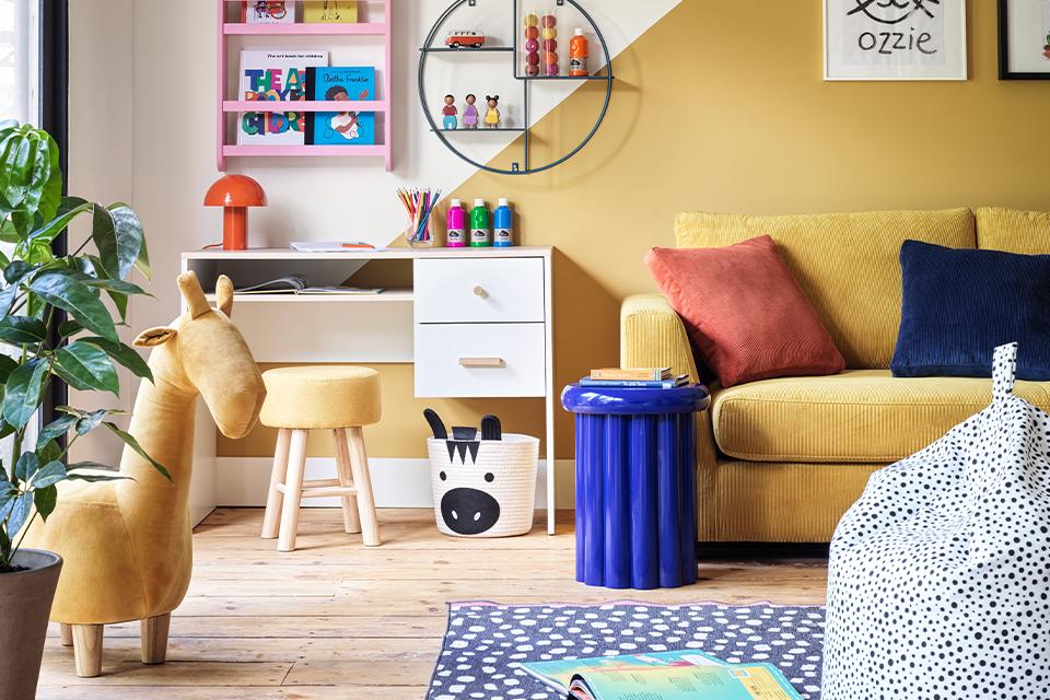 Image of a colourful kids' study space.