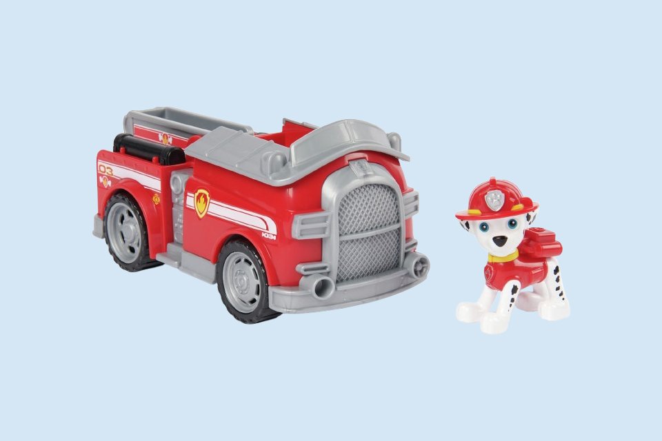PAW Patrol character Marshall with his fire engine.