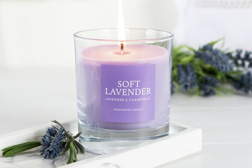 Wax Lyrical Medium Scented Candle - Soft Lavender.