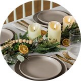 Table decorations.