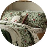 Christmas bedding.