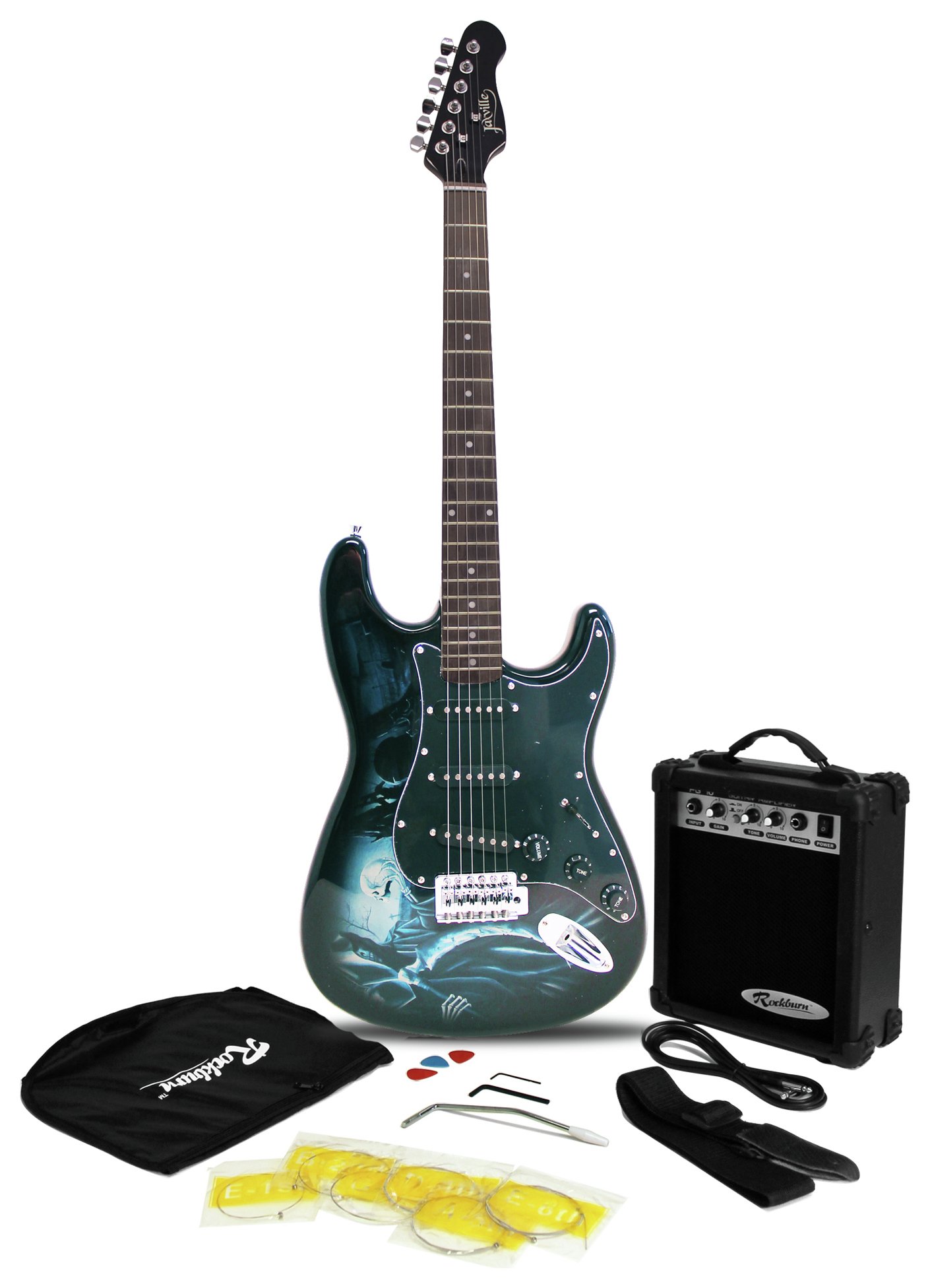 Jaxville Full Size Electric Guitar & Accessories - Hades