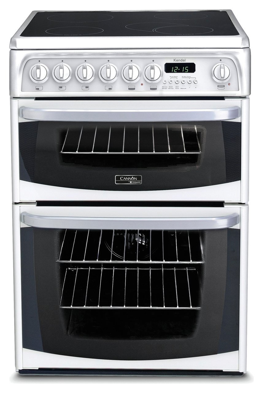 Hotpoint CH60EKWS 60cm Double Oven Electric Cooker - White