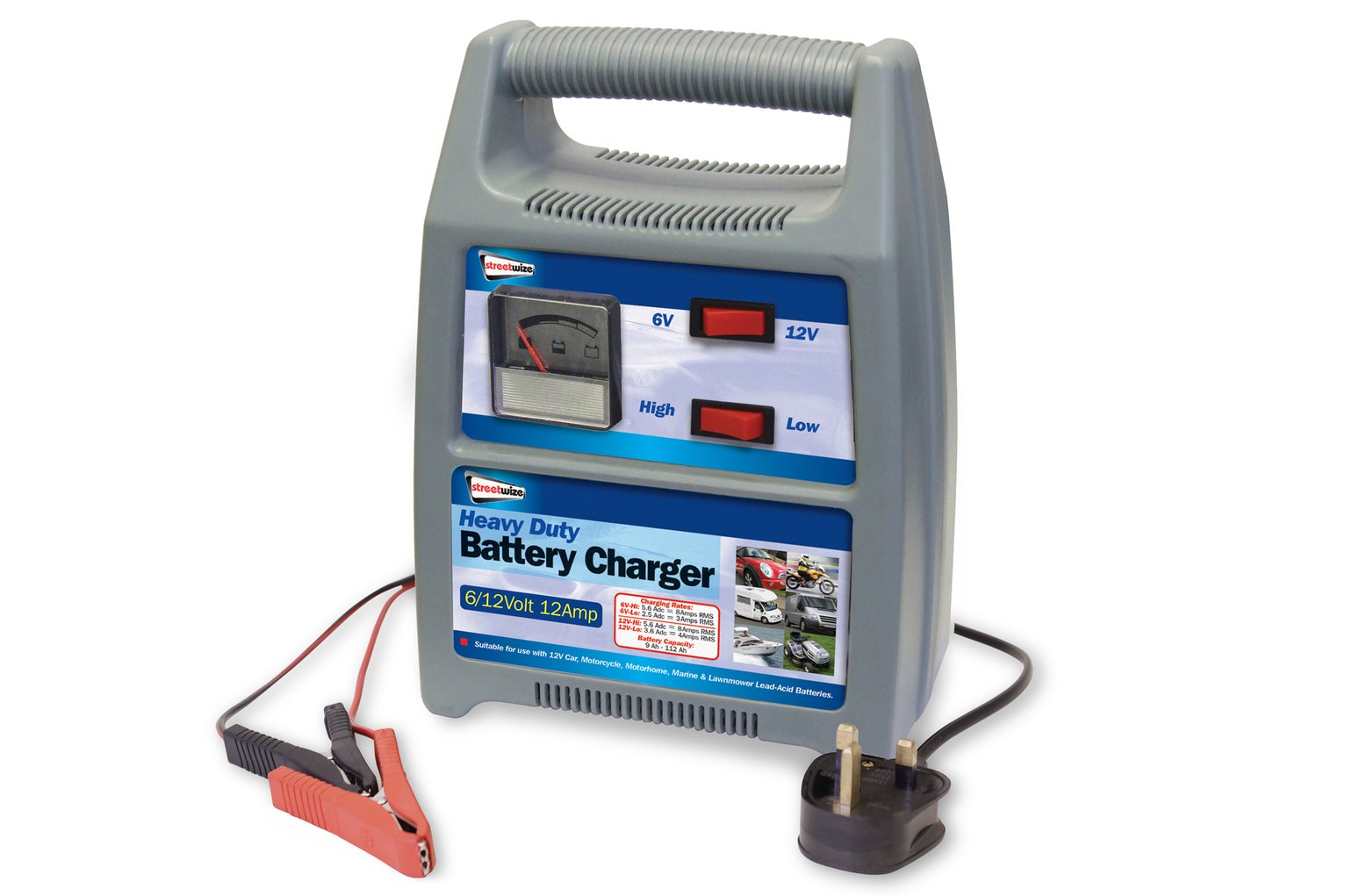 Streetwize 12amp 12V Automatic Battery Charger.