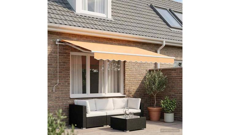 Walplus Polyester Awning Replacement Fabric - Sand - 350 x 250 cm
