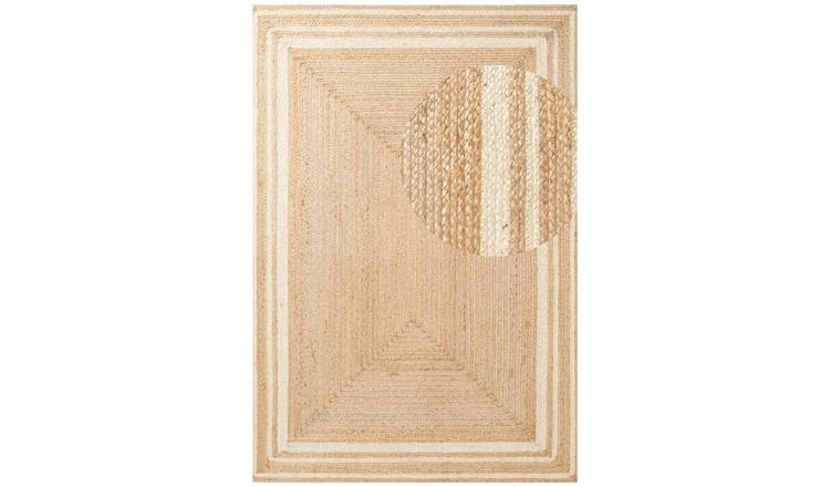 Hanse Home Ivory Nuru Bordered Reversible Braided Rug - 80 x 150cm